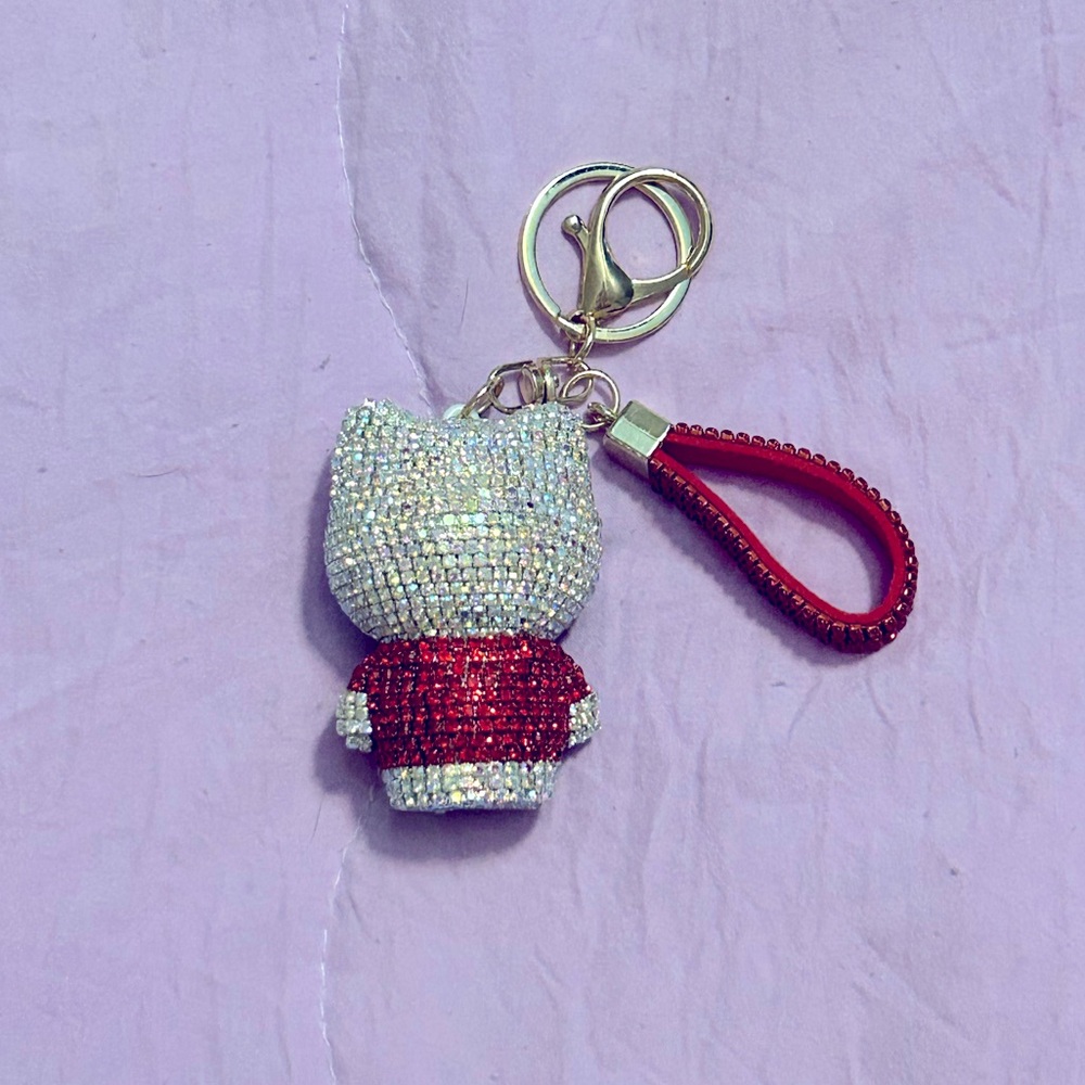 Hello Kitty Rhinestone Keychain - Picture 2 of 2